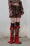 Vitelli leg cover FW22_LFT_002 dark red